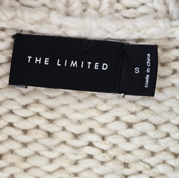 The Limited Y2K Heavy Cable Knit Cardigan Sweater Shrug One Button Size Small - Picture 13 of 16